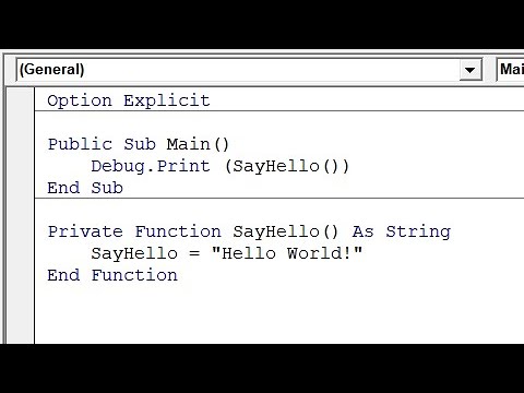 Access Modifiers and Scope in VBA