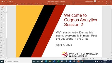 DATA 610 Cognos Analytics Session 2