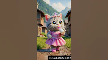 Beautiful Princess Cute Girl Cat Dance Baby Girl Princess Kitten Cat Dudidudidam Shorts 2025 