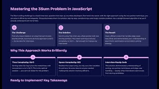 3Sum Explained Simply! | Step-by-Step JavaScript Coding Interview Solution #3sum