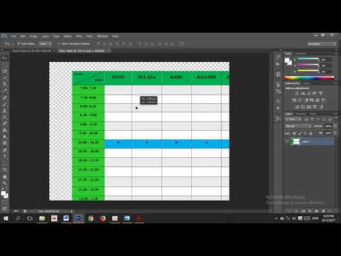 How to create tables easily in Photoshop