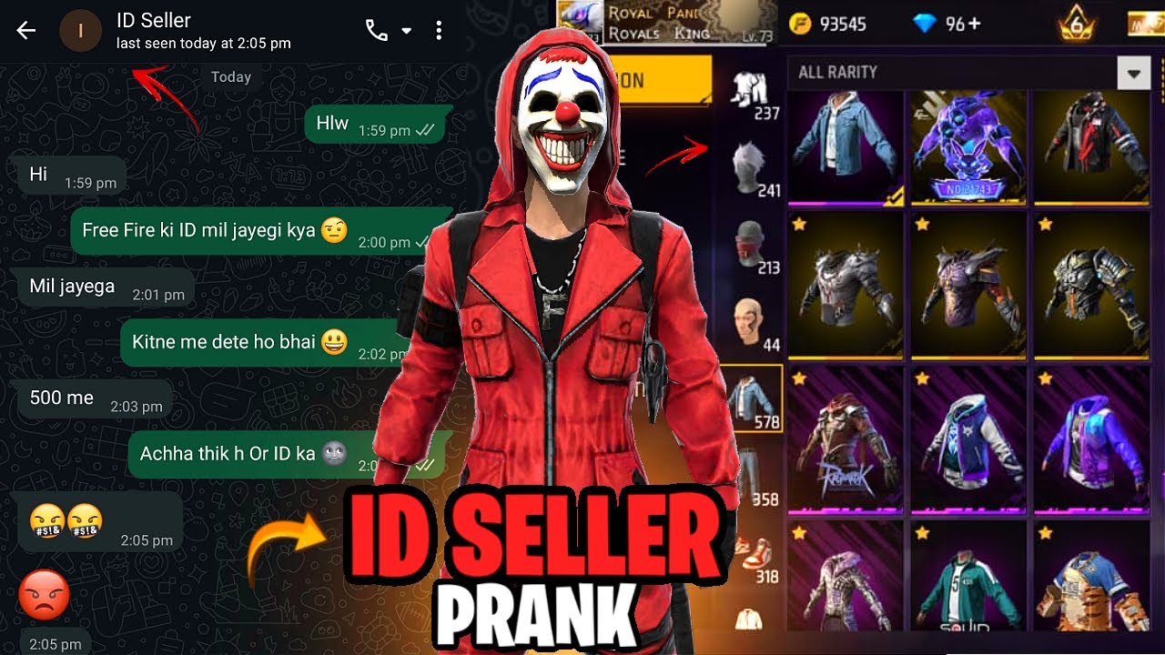 I Pranked Big I'd S@ller's In Free Fire!