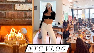 NYC WEEKEND VLOG | all-american party, happy medium art cafe + a day with the girls