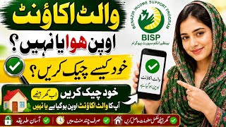 Wallet Account open hova ya nahi | BISP Wallet Account| BISP Wallet Sim