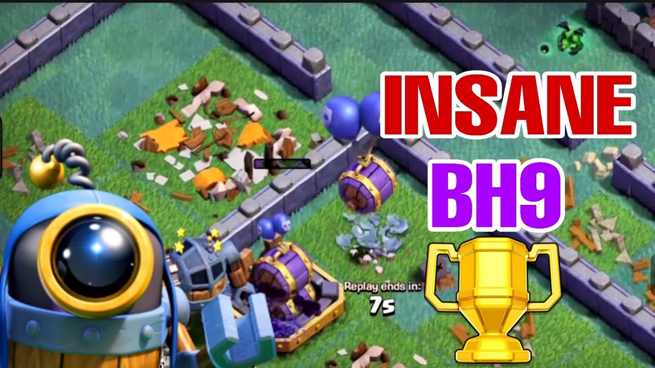 BUILDER HALL 9 (BH9) BEST BASE 2019 WITH BASE LINK & REPLAYS | ANTI 3 STAR BH9 BASE