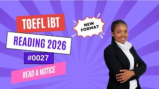 [2026] TOEFL iBT Reading  Read a notice| Step-by-Step Strategies #0027