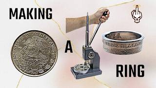 Turning a Mexican 1 Peso Coin Into a Ring (Hidden Gem Coin Ring!) screenshot 2