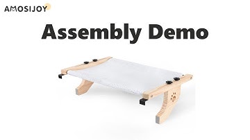 Amosijoy Window Sill Wood Cat Perch Assembly Demo