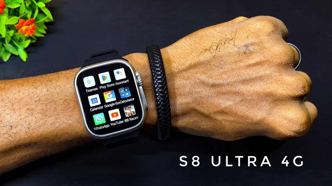 S8 ULTRA 4G Sim Card Smart Watch Unboxing and Review