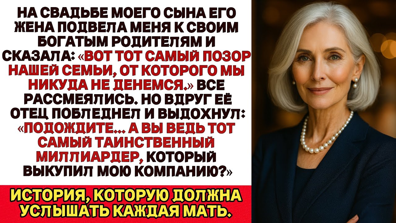 Невестка назвала меня «позором семьи» прямо на свадьбе — пока её отец вдруг не узнал, кто я