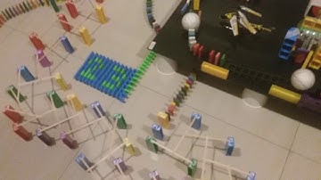 The domino chain tricks part 23 (amazing chain reactions machine and sticks)
