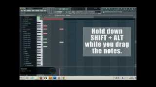 Video thumbnail of "FL Studio 10 How To Copy Paste Notes In The Piano Roll"