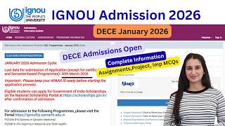 DECE Admission last date extended 2026 IGNOU Level Up Learning Simran Gumber