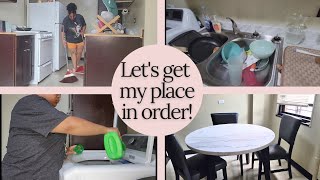REALISTIC Saturday Morning MESSY Apartment Clean With Me | The Table FINALLY Arrived!