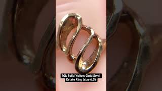 10k Solid Yellow Gold Swirl Estate Ring (size 6.5) (1.82 grams) #gold #goldjewelry #ring