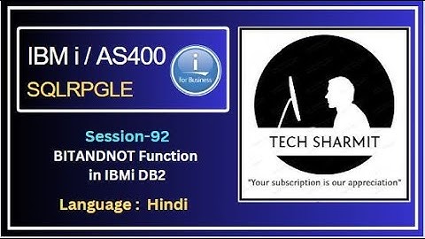 bitandnot function in db2 sql | SQLRPGLE | ibmi training | sqlrpgle as400 | db2 | ibmi db2 function