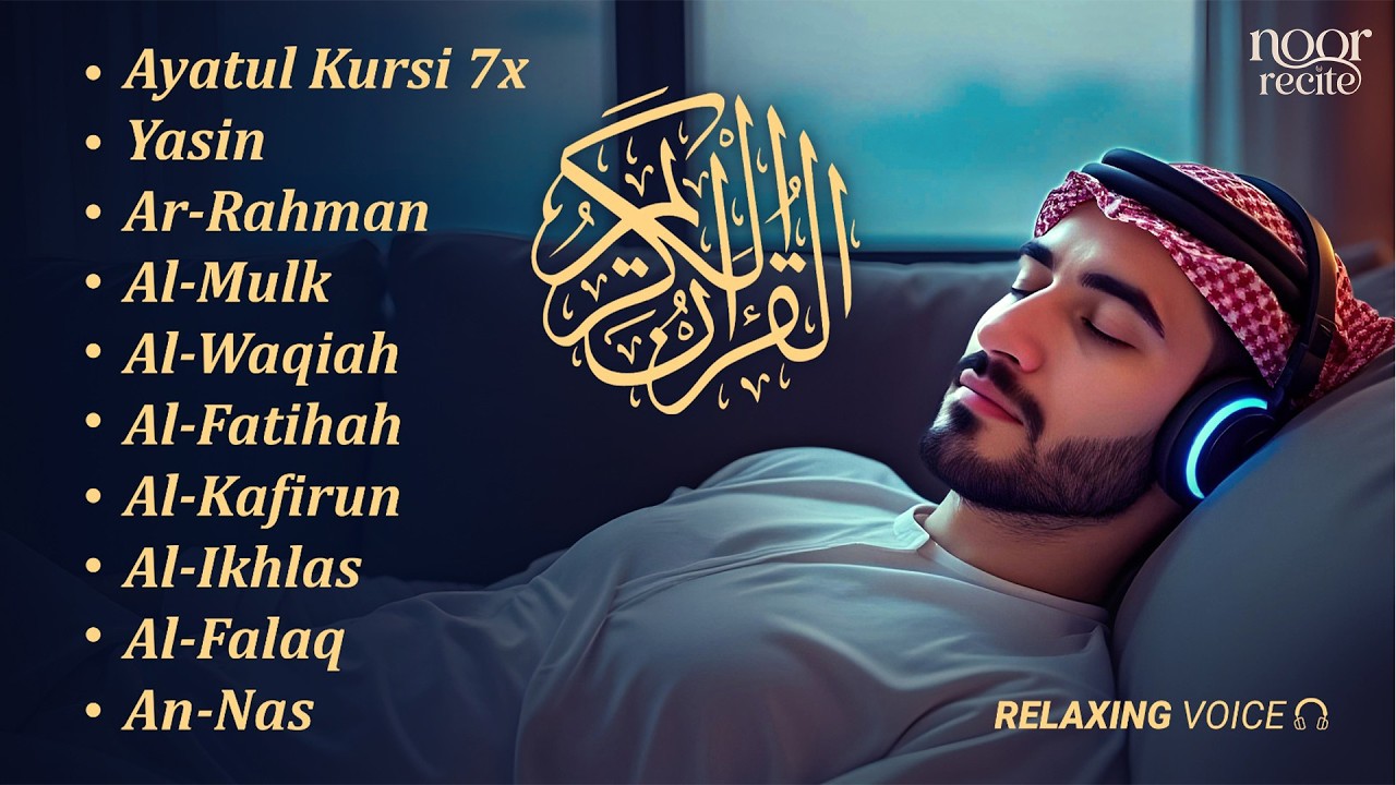 Healing Quran Recitation for Inner Peace | Al Fatiha, Ayatul Kursi,Surah Yasin, Rahman, Waqiah, Mulk