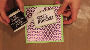 Studio SN: Cardmaking with Faber-Castell Gelatos and Embossing Paste