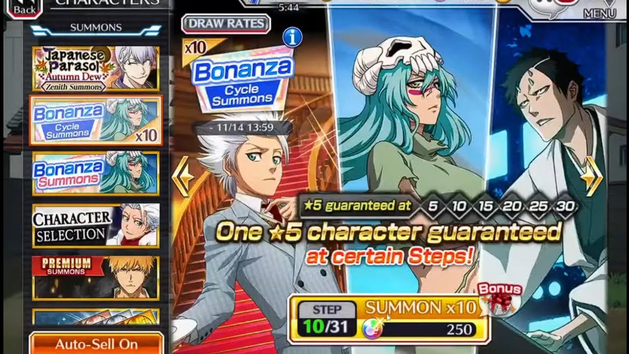 Gacha bonanza cycle summon +ticket from PE event - Bleach Brave Souls