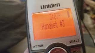 Uniden Dcx-150 menu on DECT 1588 screenshot 3