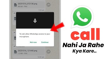 To Call Allow WhatsApp Access To Your Microphone Problem Solution 
