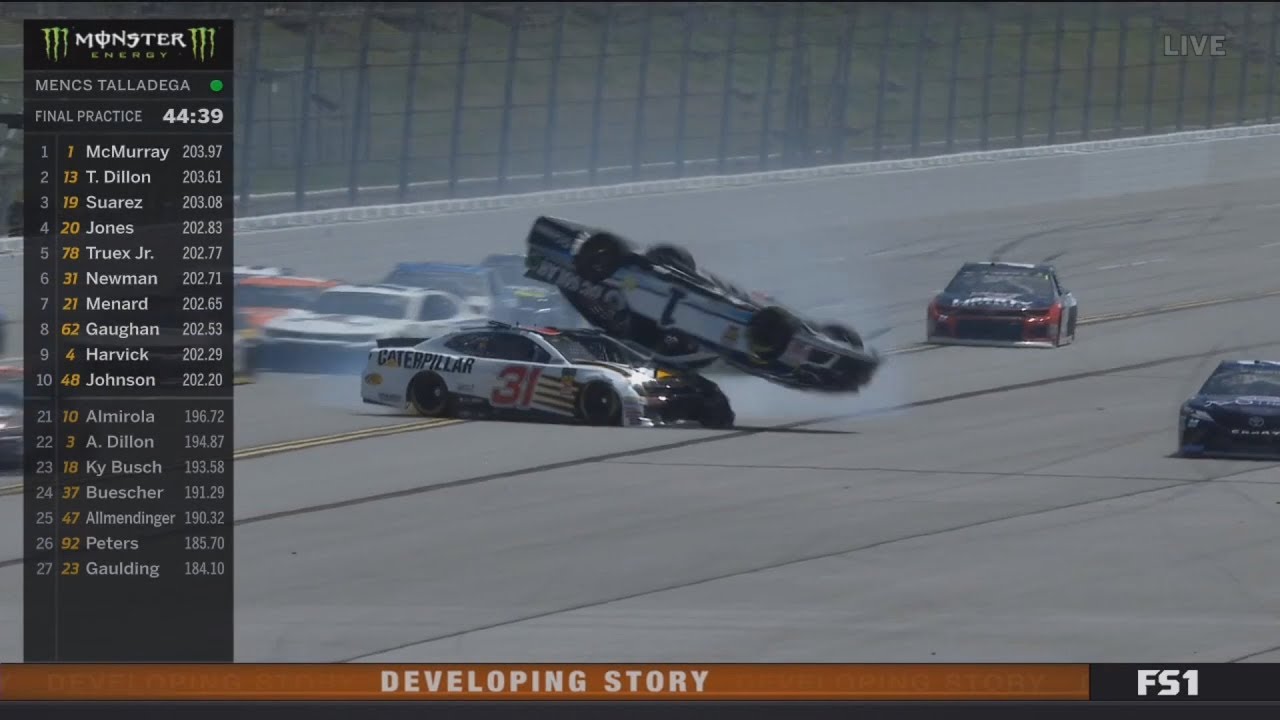 Jamie McMurray has been in another crash at Talladega Superspeedway.