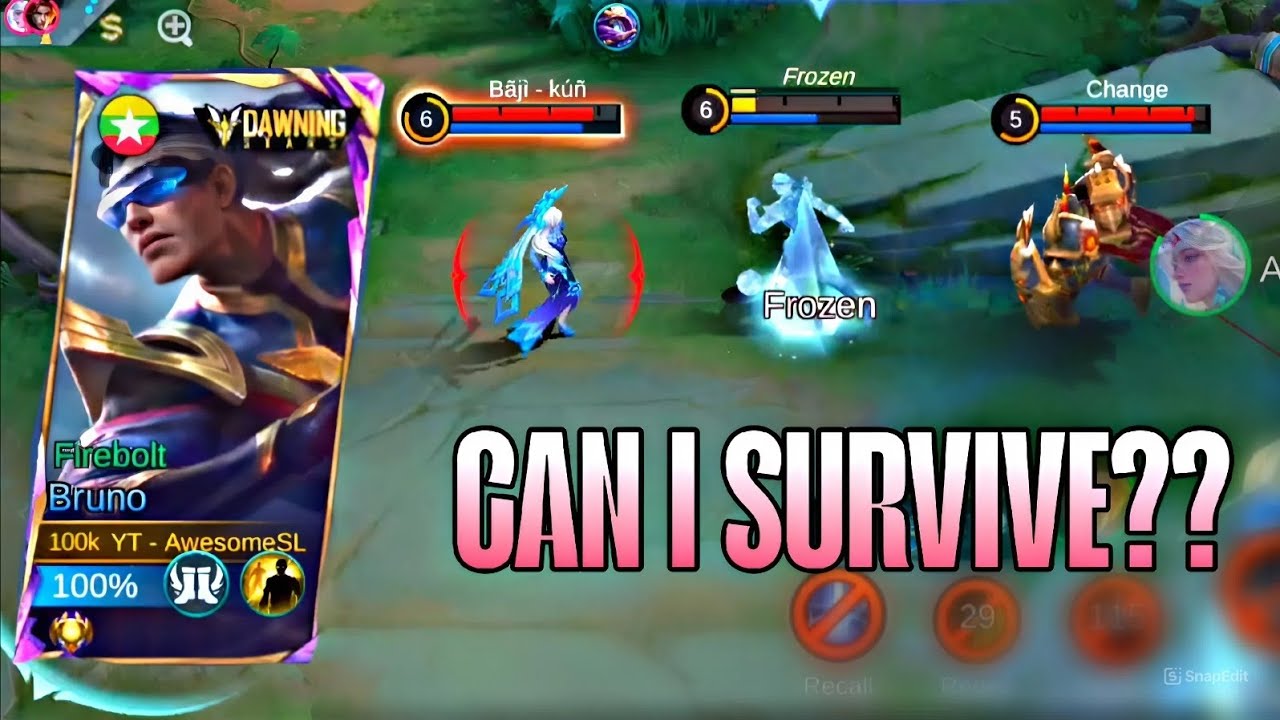 BRUNO!!! THE ULTIMATE SURVIVER IS HERE 💀 MLBB | BRUNO GAMEPLAY ⚡