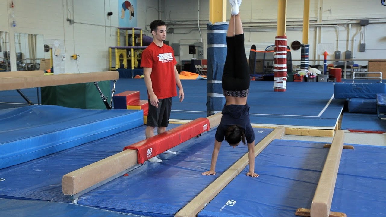 Back Walkover On Balance Beam Drills Gymnastics Lessons Youtube 