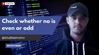 Java Program to check whether no is even or odd by @SalesforceForFreshers