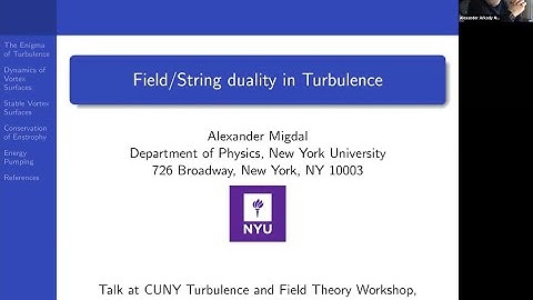 String/field duality in turbulence - Alexander Migdal