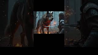 Fearless Warrior vs. Ferocious Wolf – Intense Battle! 🐺⚔️