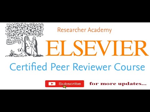 elsevier researcher academy certified peer reviewer course