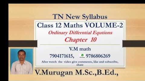 12th Maths  volume  2 Unit 10