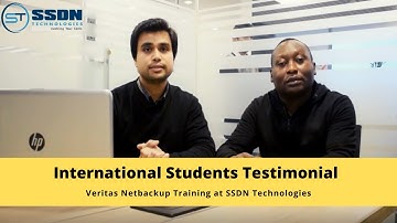 International Students Testimonial on Veritas Netbackup Training | SSDN Technologies