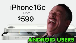 Android Users Reaction to The New iPhone 16e #iphone
