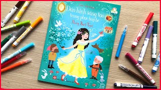 Công chúa bạch tuyết - Dán hình sáng tạo trang phục búp bê kể chuyện -Sticker snow white (Chim Xinh)