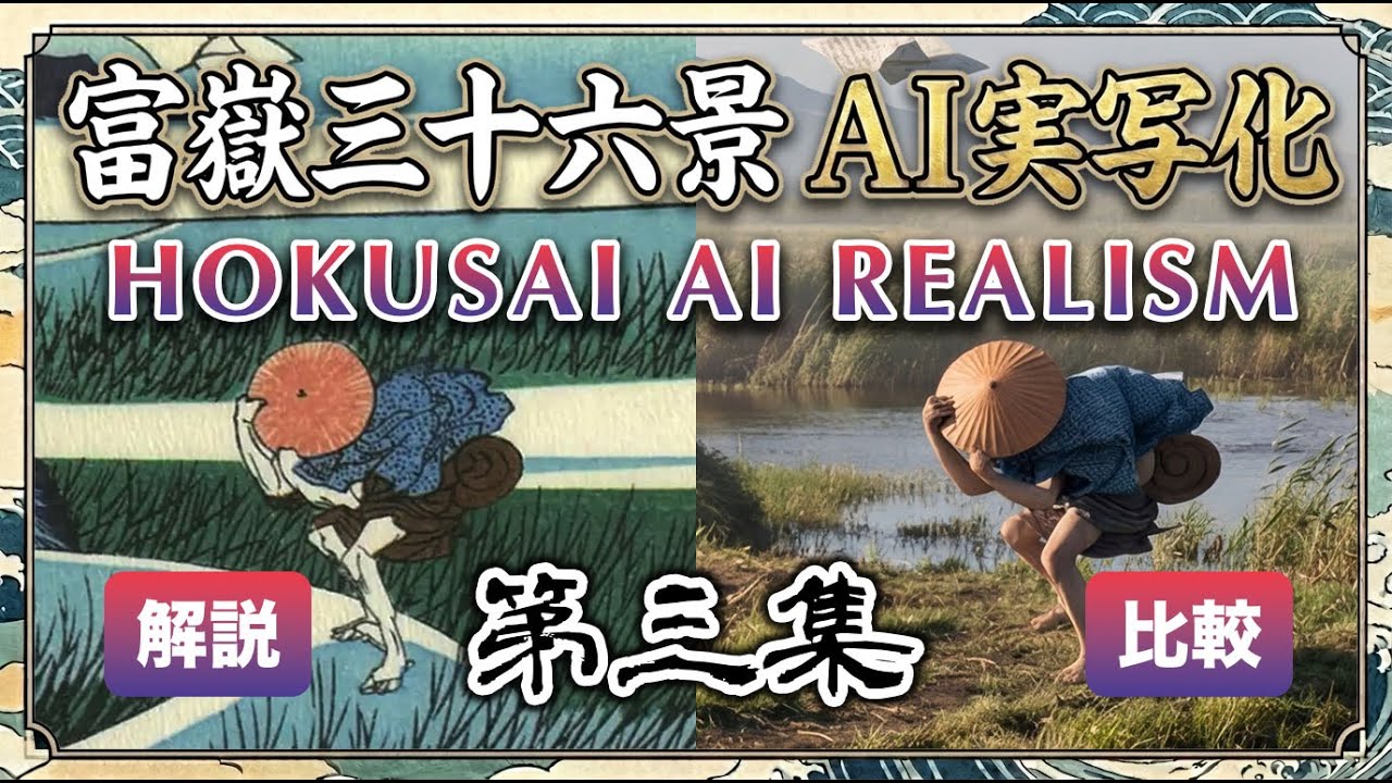 HOKUSAI AI REALISM #3 | AIが作り出す富嶽三十六景 第三集 [36 Views of Mt. Fuji]
