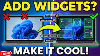 How to add widgets on laptop