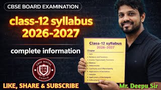 📘 CBSE Class 12 Maths Syllabus 2026-27 – Complete Breakdown COMPLETE FREE BATCH 🔥