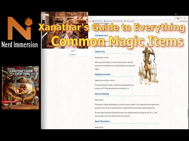 Xanathar's Guide To Everything: Common Magic Items