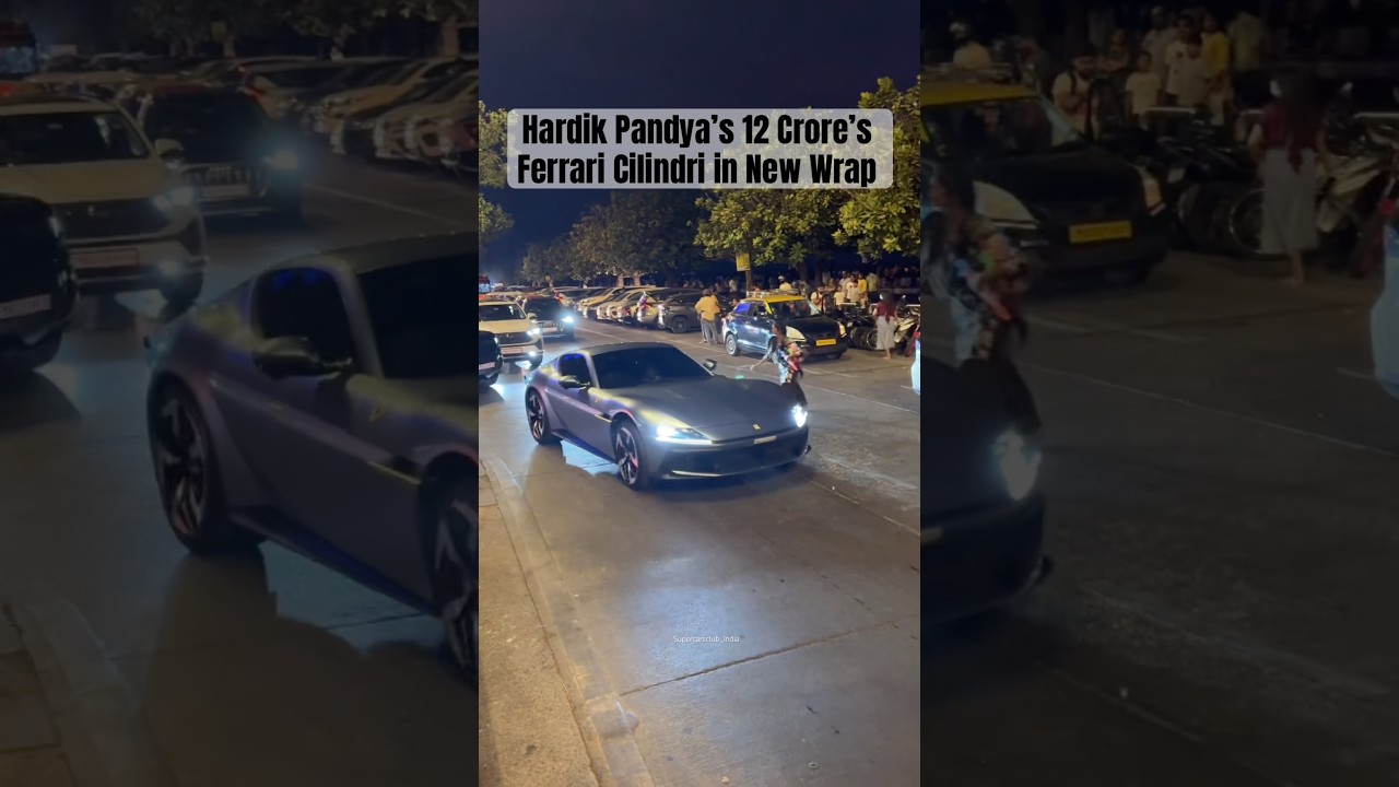 Hardik Pandya’s Ferrari Cilindri in new wrap #supercarsclubindia #hardikpandya #ferrari12cilindri