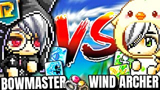 Maplestory 1V1 BOSS RACE Bowmaster Vs Wind Archer (EASY KALOS)