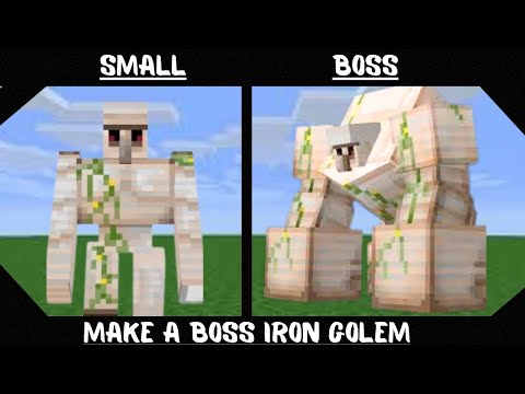 how to make boss iron golem in Minecraft PE - YouTube