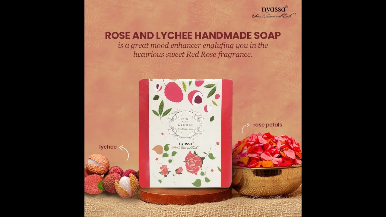 Nyassa Rose and Lychee Handmade Soap 150 gms