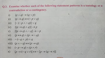 Mathematical Logic Exercise 1.2 Q.3 Class 12 Maths1 HSC Maharashtra board New syllabus 2021-22