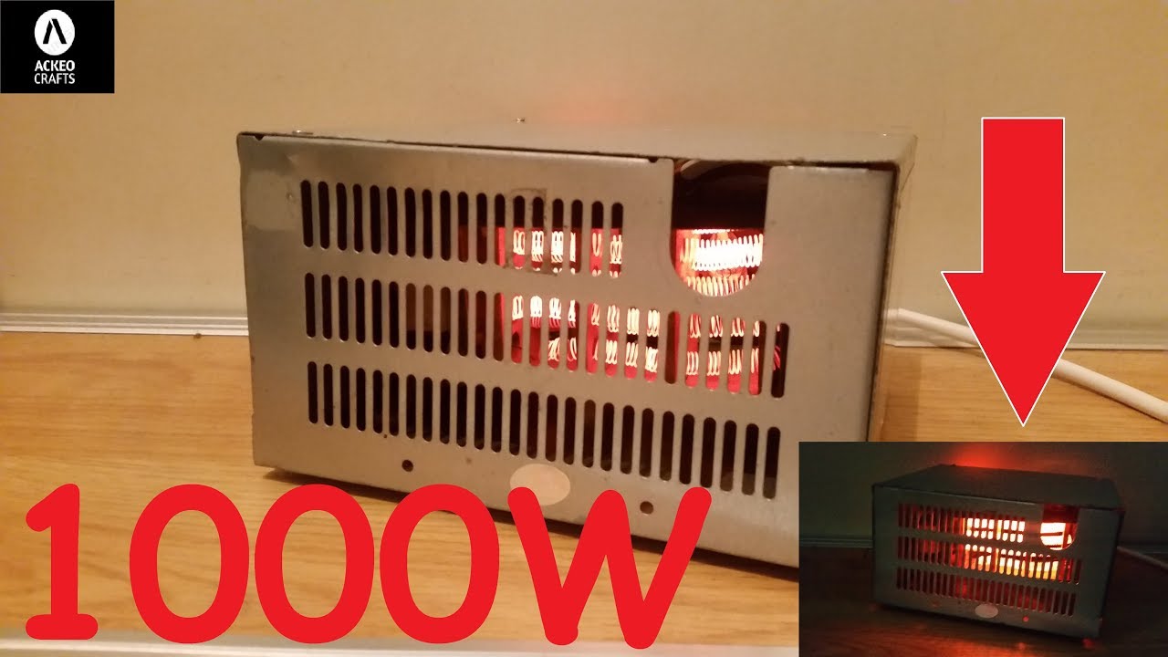 How to make 1000W room heater from old PC power supply | HOMEMADE| - YouTube