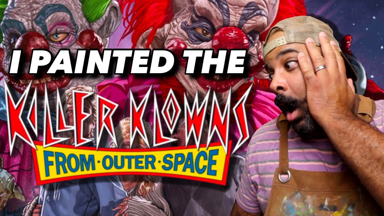 KILLER KLOWNS FROM OUTER SPACE ACRYLIC PAINTING