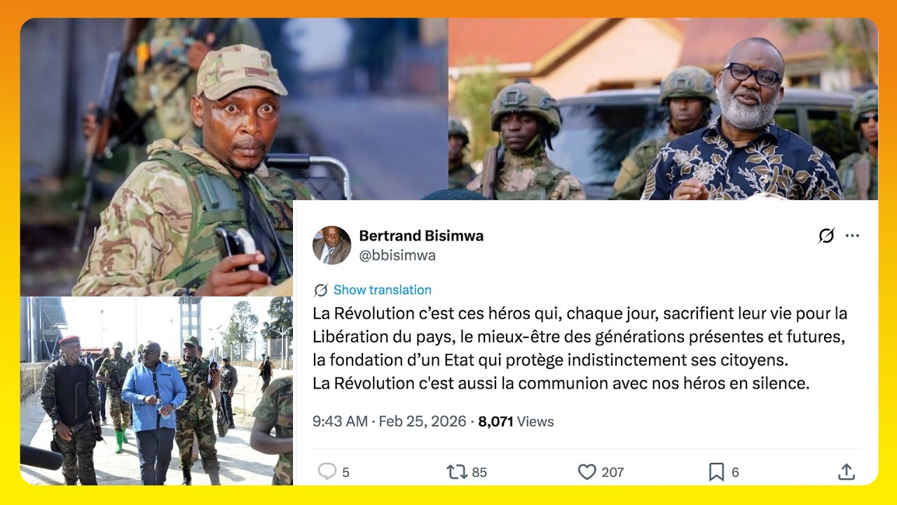 #ZINDUKA: UBUTUMWA BWA BERTRAND BISIMWA NYUMA Y’URUPFU RWA COL. WILLY NGOMA