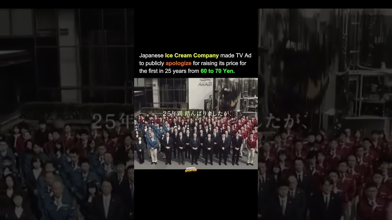 Japanese Ice Cream Company made TV Ad to publicly apologize for