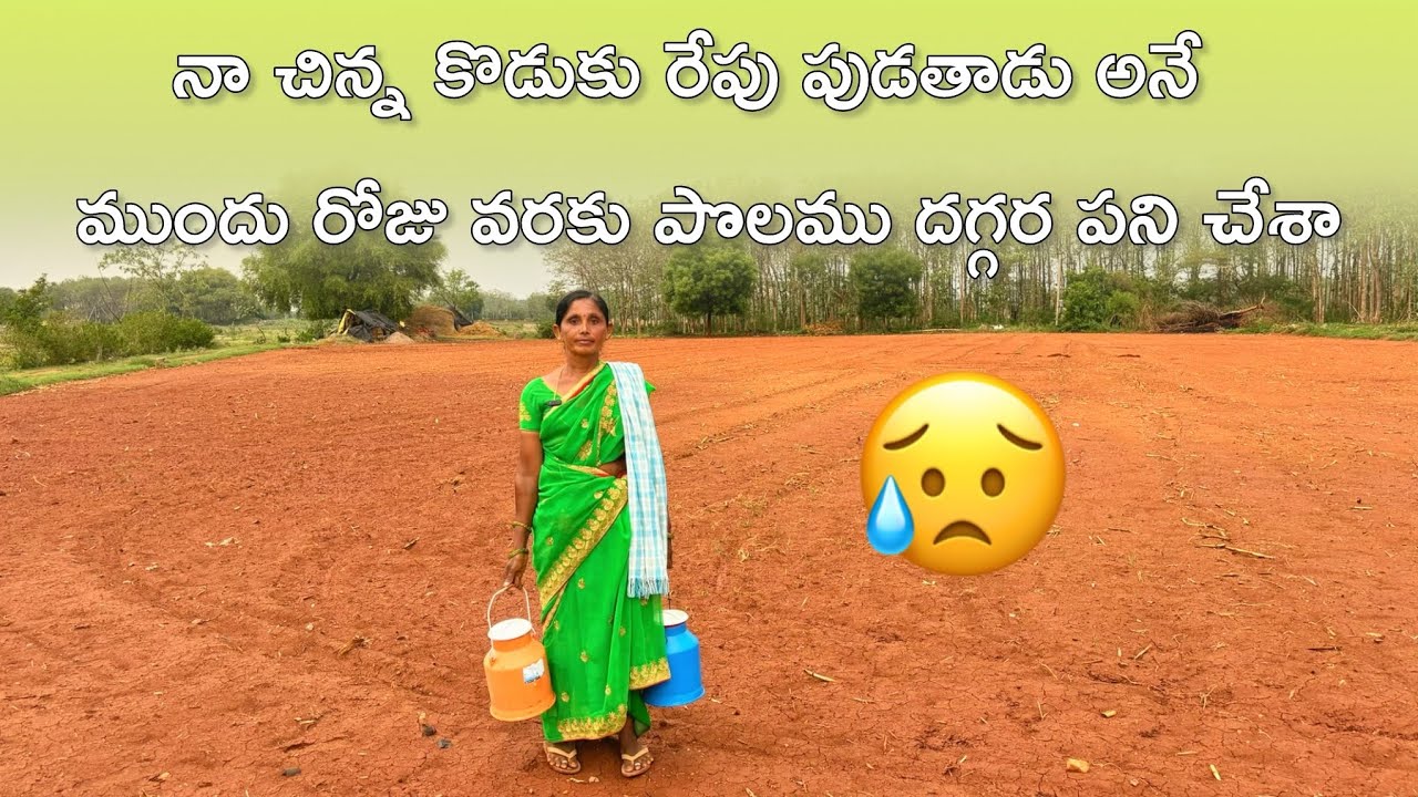 నా చిన్న కొడుకు రేపు పుడతాడు అనే ముందు రోజు వరకు పొలము దగ్గర పని చేశా😢 | A village Women at farm